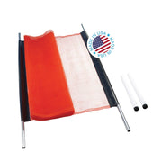 KidKusion Non-Retractable Driveway Safety Net, 20 Ft Long, Orange, Plastic and Galvanized Steel