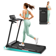 MCRG Foldable Walking Pad Treadmill, 3.5HP Brushless Motor, 0.6-10 MPH Speed, 5 Incline, 400 lb Capacity, LED Display, 12 Workout Programs, Portable Home Office Fitness
