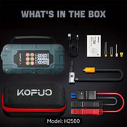 KOPUO R268 7000A Jump Starter with 150 PSI Digital Tire Inflator