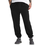 The North Face Evolution Emb Men's Athletic Sweatpants, Sustainable Cotton Blend, TNF Black, X-Large, Mid Rise, Elastic Waistband with Drawcord, Hand Pockets, Elasticated Cuffs, NF0A8CWU
