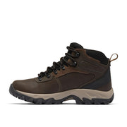 Columbia Newton Ridge Plus II Waterproof Men's Hiking Boots, Cordovan/Squash Leather Mesh Upper, Omni-Grip Traction, Techlite Midsole, Size 9.5, 1594731