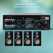 Pyle PD3000BA Bluetooth Home Theater Preamplifier, Audio/Video Receiver System with CD/DVD Player