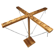 MinnARK 4-Player On The Hook Ring and String Party Game, Wooden Construction, Includes Scoring Pegs and Plastic Cups, MAS-4RING