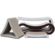 PetFusion 3-Sided Vertical Cat Scratcher Pad Lounge, Multiple Angles, 6 Usable Surfaces, Slate Grey