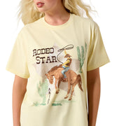 Ariat Women's Pear Sorbet Rodeo Star T-Shirt, Relaxed Straight Loose Fit, Cotton Stretch Jersey, Screen-Printed Graphic, Large, 10071654