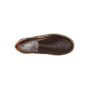 OluKai Men's Lae'ahi Lauhala Woven Leather Slip-On Shoes, Dark Wood, Size 12, 10486-6363