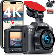 DrivVUMax 4K Dash Cam Front and Rear with 32GB SD Card