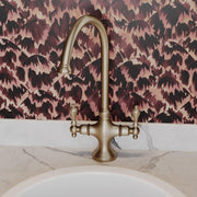 Signature Hardware SH484070 909999 Isabel 1.8 GPM Double Handle Single Hole Bar and Kitchen Faucet Polished Brass