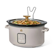 Beautiful 19626 4Qt Slow Cooker with Touch-Activated Display, Porcini Taupe by Drew Barrymore