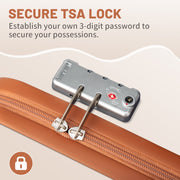 Zimtown Luggage Sets 5 Piece Hardside Expandable Suitcases with Spinner Wheels and TSA Lock, Beige