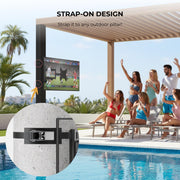 CondoMounts ZeboZap Gazebo TV Mount, Full-Motion Square Post Pole, Weatherproof Black, Fits 19-50 in TVs, Holds 66 lbs, ZZTVA2022