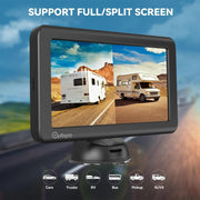 eRapta WRMACT501 Wireless Backup Camera 5'' Monitor 1080P HD Waterproof Night Vision 2 Min DIY