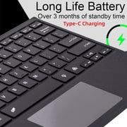 INI Bluetooth Keyboard with Multi-Touch Trackpad, Ultra Slim-Ice Blue With Backlit