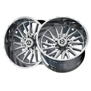 TIS 547C Chrome Plated Wheel, 24x12, 8x180 Bolt Pattern, -44mm Offset, 124.3mm Center Bore