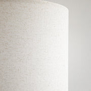 Oneach 62 in Retro Floor Lamp, Vintage Natural Wood Grain, Brown Resin Body, Linen Fabric Shade, Rotary Switch, E26 Bulb Socket, AMZ-F1241AT