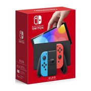 Nintendo Switch OLED Console, 7-Inch OLED Screen, Neon Red and Neon Blue Joy-Con, 64GB Storage, Wide Adjustable Stand, Wired LAN Port Dock