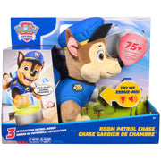 Spin Master Paw Patrol Room Patrol Chase Interactive Plush Toy with Over 75 Sounds, Light-Up Badges, Three Play Modes, Multi-Color, 12 in