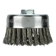 4-inch Hyperwire Knot Wire Cup Brush in Carbon Steel
