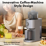 SIFENE Cold Press Juicer, Slow Masticating Electric Single Auger Juicer, 5.2-Inch Wide Feed Chute, High Juice Yield, Easy to Clean, Gray, JS8301