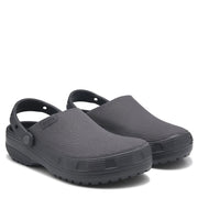 Crocs Classic Crafted Clog, Soft Washed Canvas Upper, Croslite Outsole, Pivoting Heel Strap, Black Sand, M12 211354-0LD