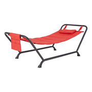 Mainstays TAHMB0729 Belden Park Polyester Hammock with Stand and Pillow for Outdoor Patio, Multi color, Assembled Length 90.55