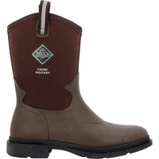 Muck Boot Men's Chore Western Mid Waterproof Work Boots, Square Toe, Pull-On Straps, Brown, MCHWM90