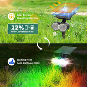 Barrina Outdoor Solar Spot Lights, 24 LED, 360 Adjustable, Color Changing, Waterproof, Solar Powered, 6 Pack