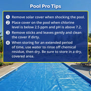 In The Swim Premium Blue Rectangle Solar Pool Cover, 12 Mil Thickness, 16 x 32 ft, UV Resistant, Cut-To-Fit Design, 12MIL 16X32RECT