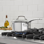 Cuisinart Advantage Pro Series 2.5 Qt Stainless Steel Saucepan with Tempered Glass Lid, Silver, 92195P-18