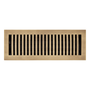 Signature Hardware 485487 Modern Solid Brass Floor/Wall Register - Antique Brass - 4