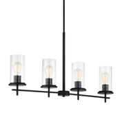 Minka Lavery Haisley 4 Light Island Pendant, Coal Finish, Traditional Style, Dimmable, 34 in, 4097-66A