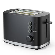 TINANA YH-TOT-B Wide Slot 2 Slice Bread Toaster, Black, 900W