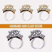 New Years Eve Party Supplies for 10, New Year Eve Celebration, Includes - 21 Pieces, 5 Top Hats, 5 Tiaras, 5 Blowing Horns, 5 Squawkers and 1 Banner