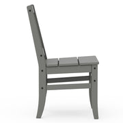 Better Homes & Gardens by POLYWOOD Southlake Outdoor Patio Dining Side Chair Set of 2, All-Weather HDPE, Slate Gray
