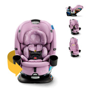 Graco Turn2Me 3-in-1 Rotating Convertible Car Seat, Lilac Mod, 4-100 lb, 5-Point Harness, 2220326