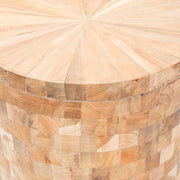 Safavieh Home Collection Alaure Light Maple Teak Wood Stool