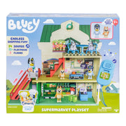 Bluey 18918 Let's Play Chef Supermarket Playset - 22pk: Includes Sound Effects, Stickers, and 2 Figures