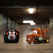 Jada Toys Disney Pixar Cars Turbo Racer Tow Mater  1:24 Scale RC Vehicle  Turbo Boost, USB Rechargeable, 2.4GHz  Remote Control Toy for Kids Ages 6+  Rust Finish