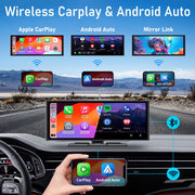 SJOYBRING C1066 Wireless Carplay Screen for Car, Android Auto, Plug and Play