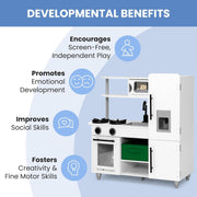 Delta KT86593GN-1652 Children Deluxe Modern Toy Kitchen Playset White