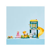 LEGO Bluey Playground Fun with Bluey and Chloe, 104-Piece Building Set, Includes Minifigures, Colorful Interactive Playground
