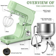 LINKChef SM10280-US-GR 5.3QT 800W 6+P Speeds Stand Mixer, Green