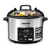 Gourmia GSC517S 4.5 QT Programmable Slow Cooker, 5 Presets, Keep Warm, Stainless Steel