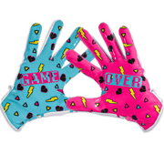 Massov ERA 9.0 Football Receiver Gloves, ProTac Silicone Palm, Breathable MassovMesh Back, Pop-Art Design, XL, AFG-ERA001MXL