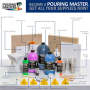 U.S. Art Supply 48-Color Ready to Pour Acrylic Pouring Paint Set with Silicone Oil and Gloss Medium, Premium Pre-Mixed High Flow 2oz and 8oz Bottles, PM-448