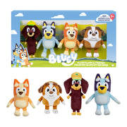 Moose Toys Bluey Friends 4 Plush Value Box, Collectible Plush Toys with Bluey, Bingo, Winton, Snickers, Soft Polyester, 6.5-8 in