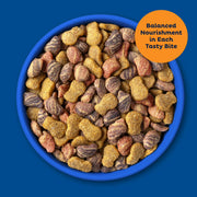 9Lives Daily Essentials Dry Cat Food for Adult Cats with Chicken, Beef & Salmon, 15.5 lb. Bag