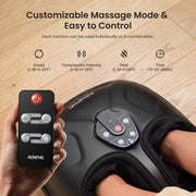 RENPHO Foot Massager with Heat, Shiatsu Deep-Kneading, Air Compression, 27 Massage Modes, Removable Washable Sleeve, Fits Up to US Men's Size 11, Black