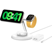 Belkin Wiz023ttwh 3-in-1 Wireless MagSafe Charging Stand, White