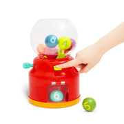 Battat Numbers & Colors Gumball Machine Educational Toddler Toy with 10 Colorful Number Balls, Red, BT4674Z